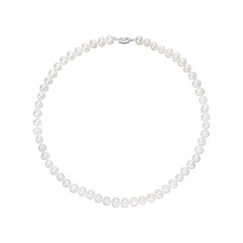 VIKI LYNN 8-9mm Pearl Necklace AAA Freshwater Cultured Pearl Sterling Silver Jewelry for Women-56cm