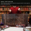 Unbranded Dungeon Master Screen Faux Leather Embossed Dragon & Mimic