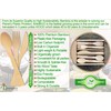 100% Bamboo Heavy Duty Disposable Cutlery [100PK:40 Fork 40 Spoon