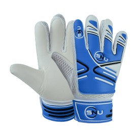 Junior Football Goalkeeper Gloves for Boys, Kids, and Youth Soccer Goalie Gloves with Super Grip Palms and Durable Protection (Sky Blue, 6)