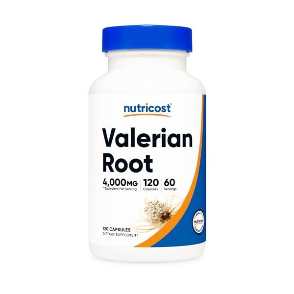 Nutricost Valerian Root Capsules (1000mg Per Serving) 120 Capsules -
