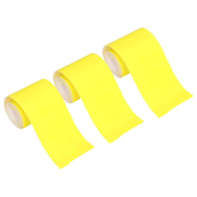 3 Rolls Sandpaper Roll 120 Grit Abrasive Sheet Polishing Grinding