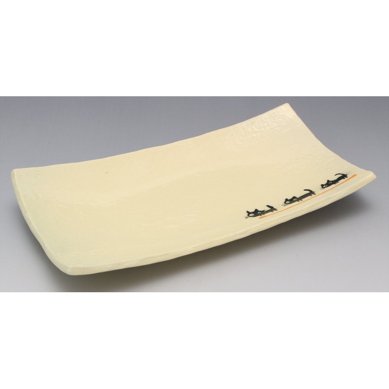 窯元 sousen Length Dishes Orange 22 cm Seto Ware Length Square