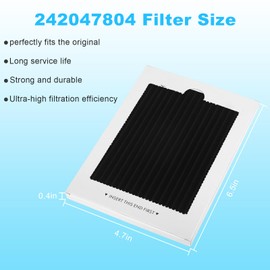 StLiSuYmx 6-Pack Premium Refrigerator Air Filter Replacement, Carbon Activated Filter Compatible with Frigidaire PAULTRA Pure Air Ultra and Electrolux EAFCBF Fridge for 242047804, 242047801, 242061001