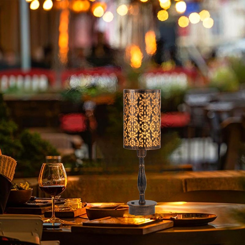 UMEXUS LED Rechargeable Cordless Table Lamp with Dimmer, Small Battery