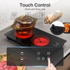 GIHETKUT Electric Cooktop,Built-in and Countertop Electric Stove Top, 2100W 110V