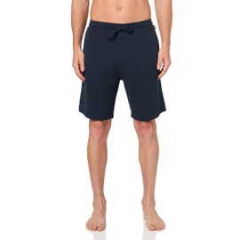 BOSS Men's Soft Ribbed Sweat Shorts, Blue Marine, Medium