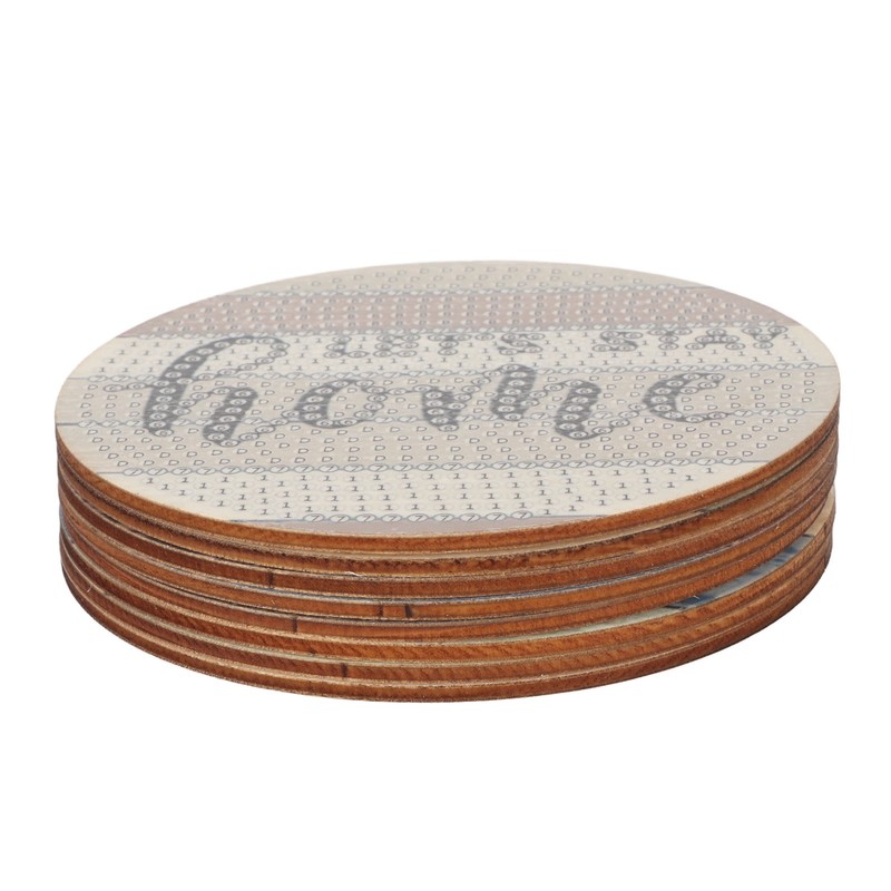 8Pcs Rhinestone Painting Coasters Assorted Style Strong Stickiness Odourless Coaster