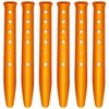 Tuperoymse 6Pcs Snow and Sand Tent Stakes Pegs Aluminum Alloy