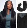 Seamless PU Clip in Hair Extensions for Black Women Full