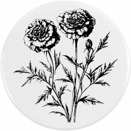 Azeeda 77mm 'Ringelblumen' Pin Knopf-Abzeichen (BB00136491)
