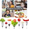 Agatige 2Pcs Extendable Fork, Telescopic Long Handle Cutlery Forks Stainless