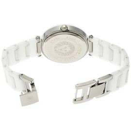 Anne Klein Women's AK/1019WTWT Diamond-Accented Watch with Ceramic Bracelet