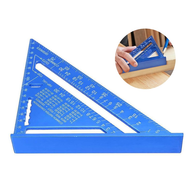 7'' Aluminum Speed Squar-e, 180mm Woodworking Speed Squar-e Metric Thickened