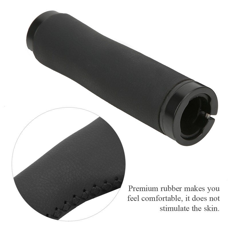 Black Flat Bicycle Handlebar Grips Soft Handle Sleeve Cover Mountain