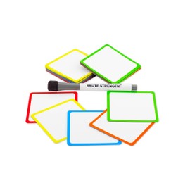 Dry Erase Magnets Set - 25 Pack Includes Marker - Coloured Frame - 3x3 Whiteboard Magnetic Planning Pads Labels - Small White Board Magnet Strips