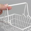 Mini Wire Mesh Square Storage Basket with Handle Storage