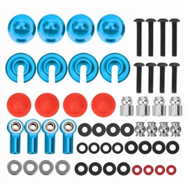 Aluminum Alloy Shock Absorbers Cap Retainers Set for HSP/RGT/himoto/REDCAT 1/10 RC CarBlue