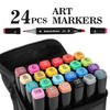 Dabo&Shobo 24 Colors Drawing Markers, Dual Tip Art Markers, Coloring