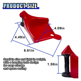 BDZMC 4 PCS Car Hose Guide, Plastic Car Detailing Wash Tool to Prevent Pressure Washer Hose from Stuck and Snagging Under Tires, Non-Slip Tire Hose Roller for Car Washing (Red)