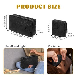 Period Bag for Teen Girls for School, Sanitary Napkin Storage Bag, Period Pouch, Black Makeup Bag, Cosmetic Bag Set, Pouches for Purse, Pad Bag, Pad Pouch for Period for Girls, Waterproof Tampon Pouch