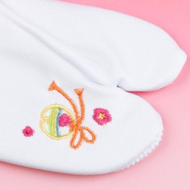 KYOETSU Women's Tabi, Slip Resistant Socks, Embroidered, Japanese Pattern -
