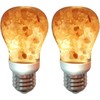 Himalayan Glow Salt Light Bulbs 60-Watt Equivalent, Warm Amber Glow,
