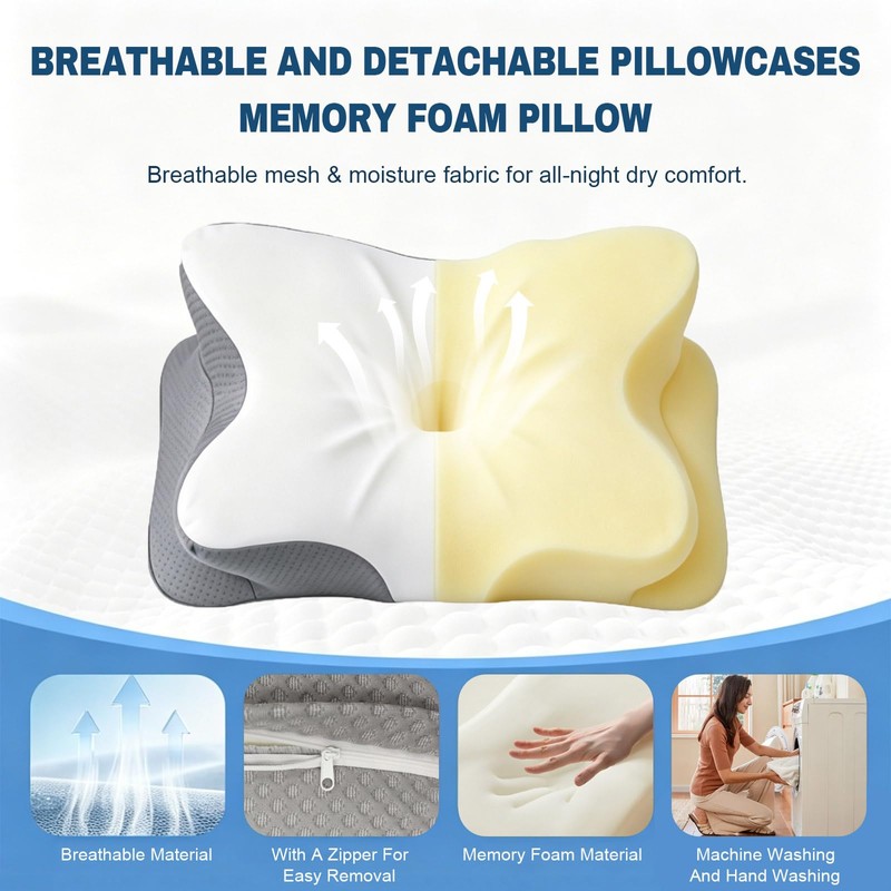 Cervical Neck Pillow for Neck Support Pillows for Sleeping