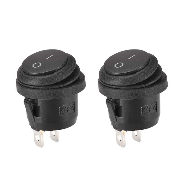 sourcing map Boat Rocker Switch Round Waterproof Toggle Switch ON/OFF