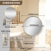 JANEEVA 8" Wall Mounted Makeup Mirror, 10X Magnifying Mirror with