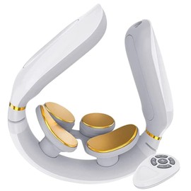 Tianfucen Cordless Neck Massager with Heat，3 Model 15 Levels Electric Neck Massager for Pain Relieve，Portable Massager Neck Relaxer.