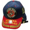 Eagle Emblems WOMAN VETERAN US MARINE CORPS EMBROIDERED BASEBALL CAP