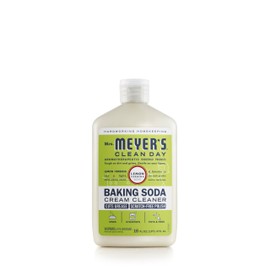 MRS. MEYER'S CLEAN DAY Baking Soda Cream Cleaner, Cuts Grease, Scratch-Free Polish, Plant-Derived Cleaning Ingredients, Lemon Verbena, 16 Fl Oz, Pack of 1