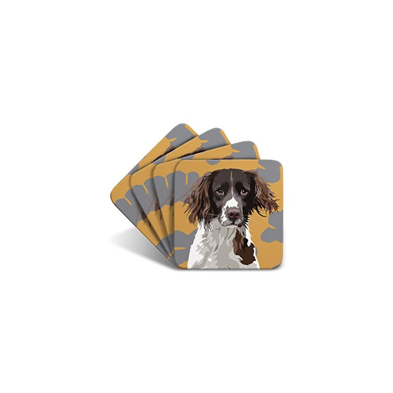 Springer Spaniel - Set of 4 Coasters - Leslie Gerry