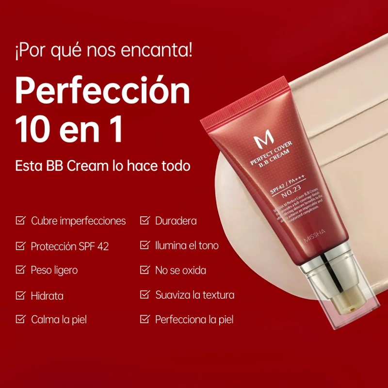 Missha M Perfect Cover Bb Cream Spf42 Ilumina Corrector 50ml