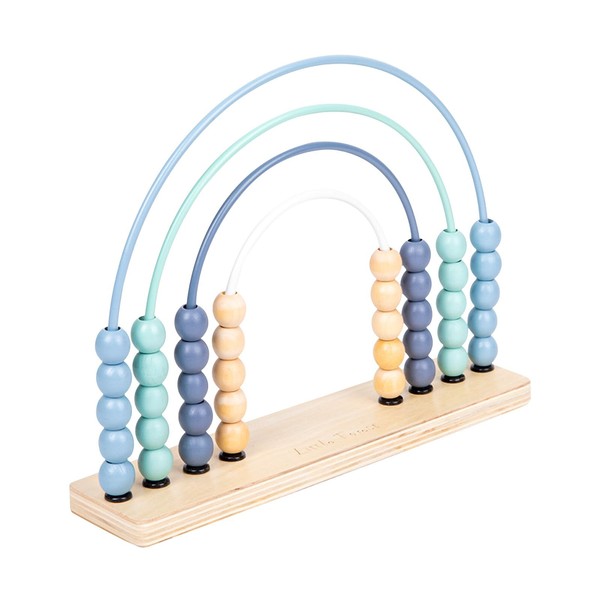 Rainbow Wooden Abacus for Kids - Wooden Math Counting Abacus with Colorful Beads, Learning Game Add Subtract Abacus, Educational Counters for Kids, Preschool Development and Activity Toys, Blue