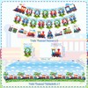 Train Party Supplies , Includes Happy Birthday Banner, Plates, Cupcake