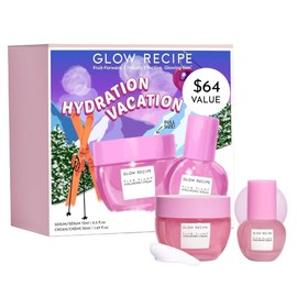 Glow Recipe Glow Recipe Hydration Vacation Skincare Set - Plum Plump Hyaluronic Acid Moisturizer + Face Serum - Made with Antioxidant Plum & Vitamin B5 to Repair Skin Barrier and Improve Hydration (2 Count)