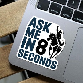 (4 PCS) Bronc Riding Rodeo Sticker Don't Follow Me I Do Stupid Things, This Ain't My First Rodeo, Save A Horse Ride A Cowboy Waterproof Decal Gift Suitable for Laptop Phone Car Window 3 Inches