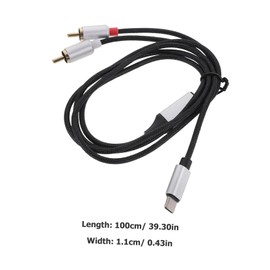 Totority Rca Cable for Audio Transferring Cable Audio Equipment Adapter Stereo Conversion Easy Connection
