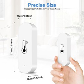 Libershine Intelligent Hygrometer Thermometer with Alarm, Voice Control (Alexa & Google), Precise Real-time Monitoring & Automation for Smart Home, Sharing Function, for Wine Rack, Greenhouse