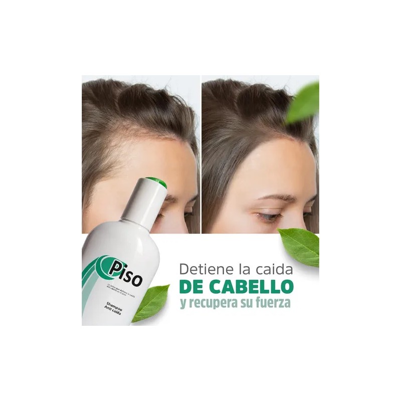 Shampoo Piso Anti Caída, Crecimiento Cabello, 100% Natural