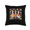 Fall Goose Trio Autumn Pumpkin Leaves Cozy Sweater Weather Throw