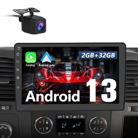 Votheon Car Stereo Radio for Chevy Silverado Suburban Tahoe GMC Sierra Yukon Android 13 2GB +32GB with 10.1 inch Touch Screen GPS Navigation CarPlay Android Auto Bluetooth SWC Backup Camera