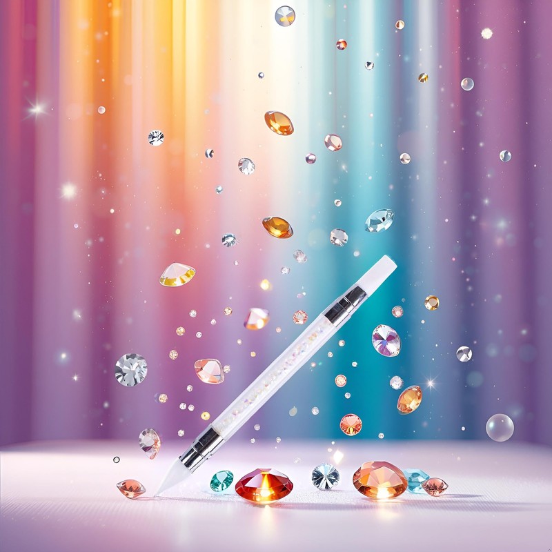 Silikon-Nagelkunst-Stift mit zwei Spitzen, Nagel-Strass-Picker, Punktierstift, Gel-Nagelschnitzen, Zeichnen, Bursh mit