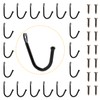 Auvotuis 24Pcs Single Iron Hooks, Decorative J Shaped Wall Mounted