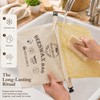 XL Reusable Beeswax Bread Bags with Zipper, 2 Pack for
