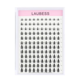 Lash Clusters LAUBESS Eyelash Clusters Manga Cluster Lashes WideSpan Individual Lashes Spiky DIY Lash Extensions Wet-Look Ultra-Thin Invisible Band (Fairy-0.07D-8-16Mix)