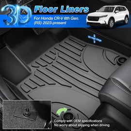 Cartist Floor Mats Fit for Honda CR-V CRV 2023 2024 2025 (Include Hybrid), All Weather Floor Liner for CRV Accessories Heavy Duty