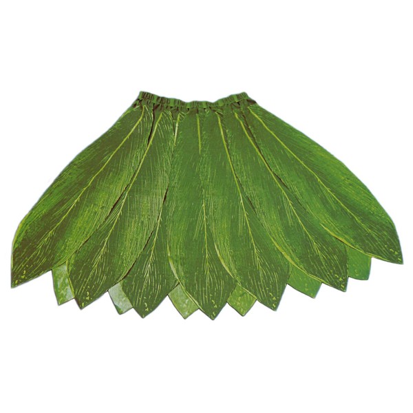 Hawaiian Poly-Silk Ti Leaf Hula Skirt - Adult Size Green